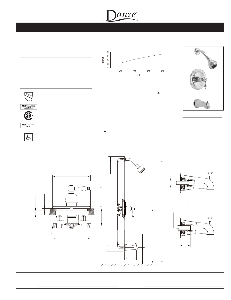 Danze D510055 - Spec Sheets User Manual | 2 pages