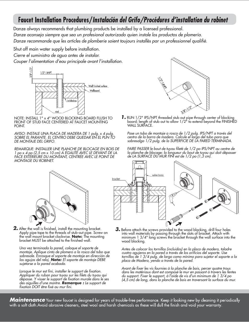 Danze D205040 - Installation Manual User Manual | Page 2 / 3