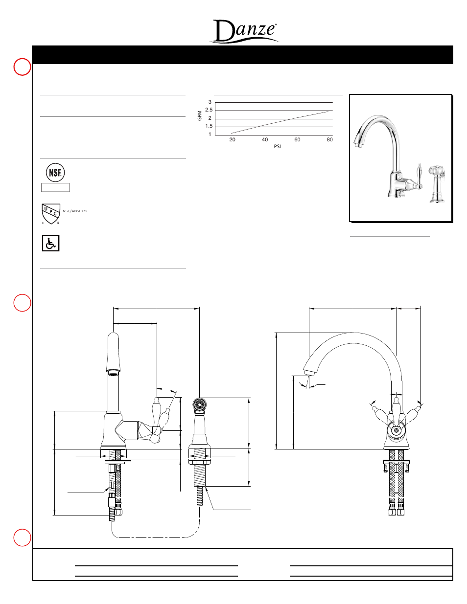 Danze D401540 - Spec Sheets User Manual | 1 page