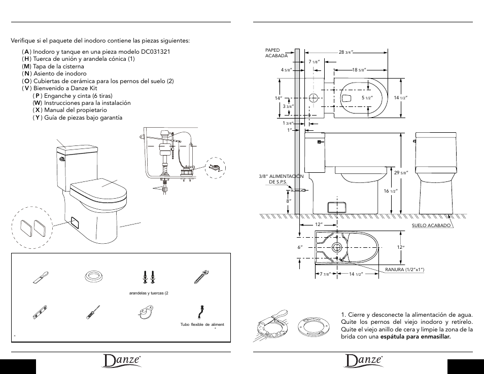 Antes de la instalación, Herramientas necesarias | Danze DC031321 - Installation Manual User Manual | Page 6 / 11