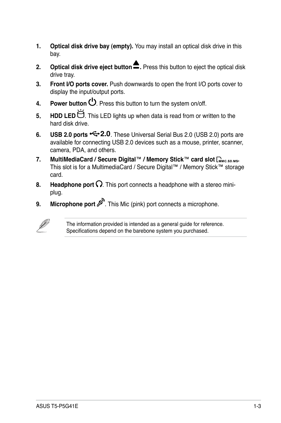 Asus T5-P5G41E User Manual | Page 11 / 76