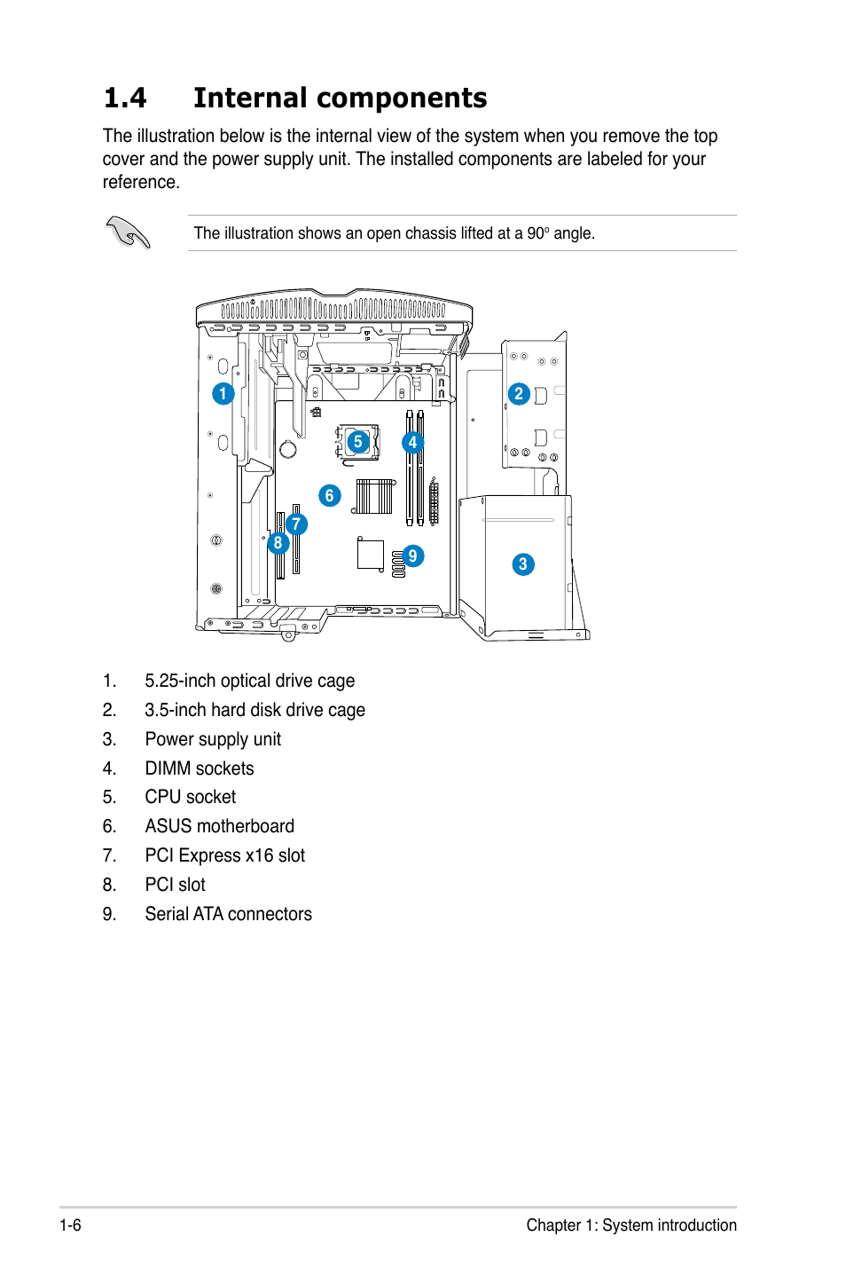 4 internal components, Internal components -6 | Asus T5-P5G41E User Manual | Page 14 / 76