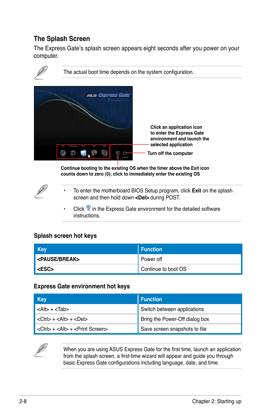 The splash screen | Asus T5-P5G41E User Manual | Page 26 / 76