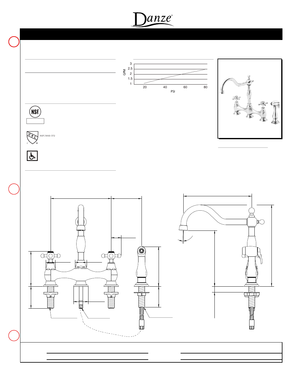 Danze D404557 - Spec Sheets User Manual | 1 page