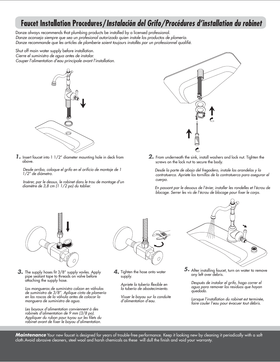 Danze D151557 - Installation Manual User Manual | Page 2 / 3