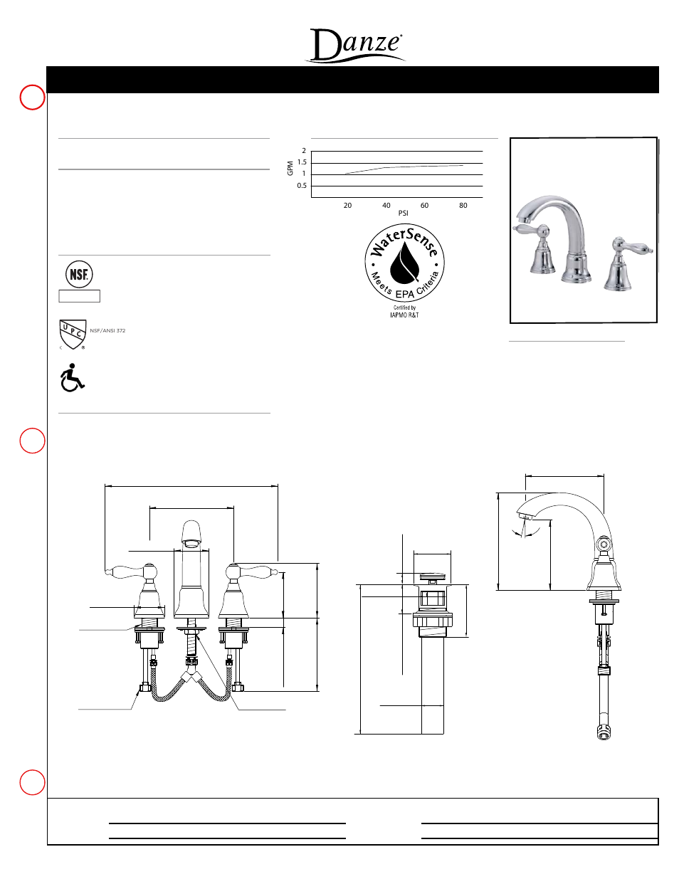 Danze D304040 - Spec Sheets User Manual | 1 page