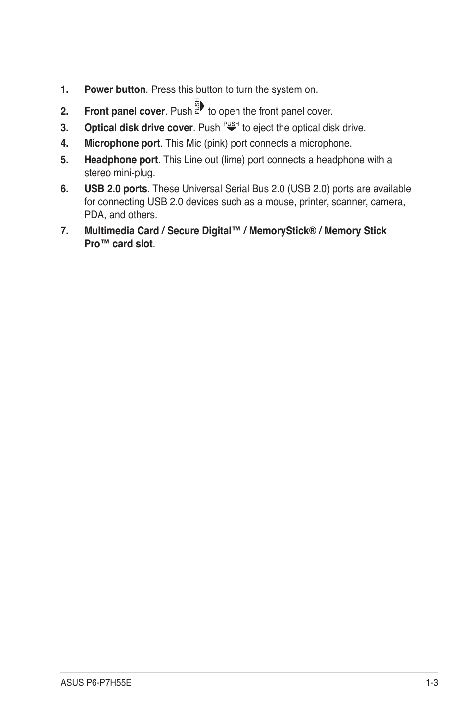 Asus P6-P7H55E User Manual | Page 12 / 67