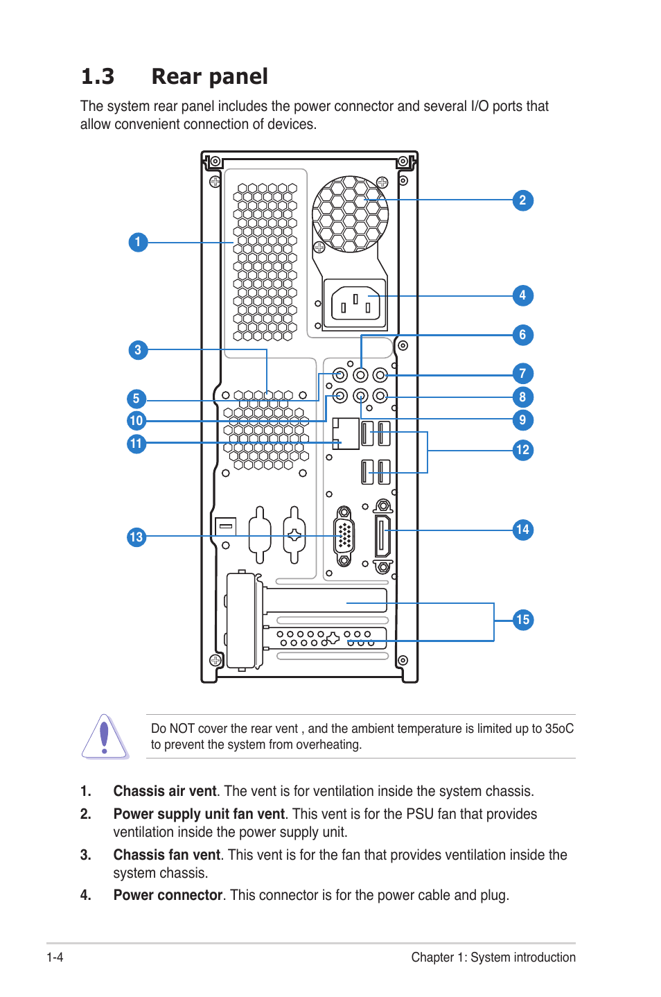 3 rear panel | Asus P6-P7H55E User Manual | Page 13 / 67