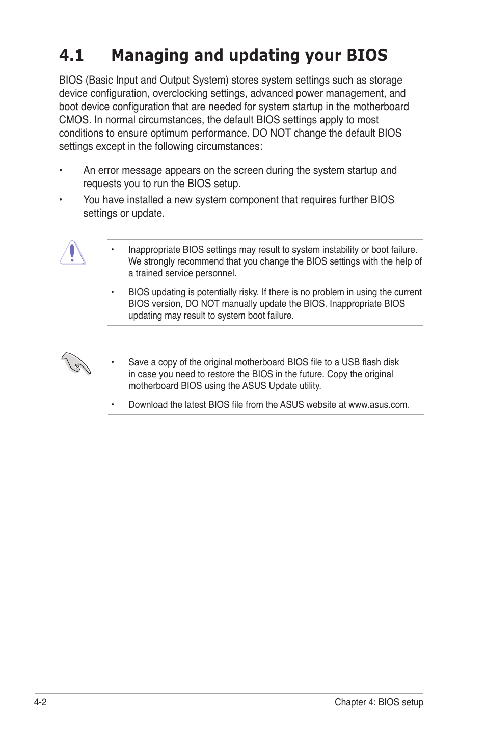 1 managing and updating your bios | Asus P6-P7H55E User Manual | Page 39 / 67