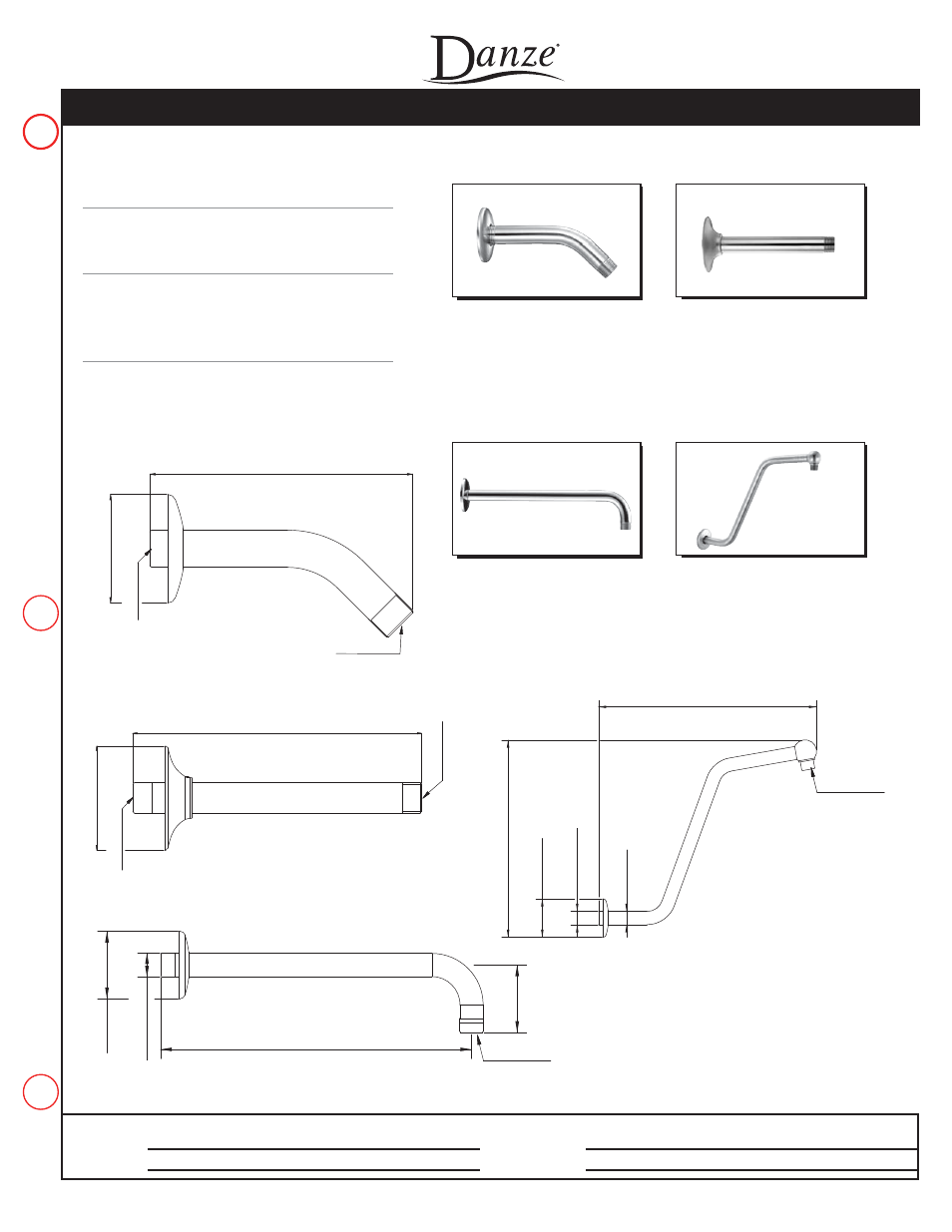 Danze SHR-SPO-SE User Manual | 1 page