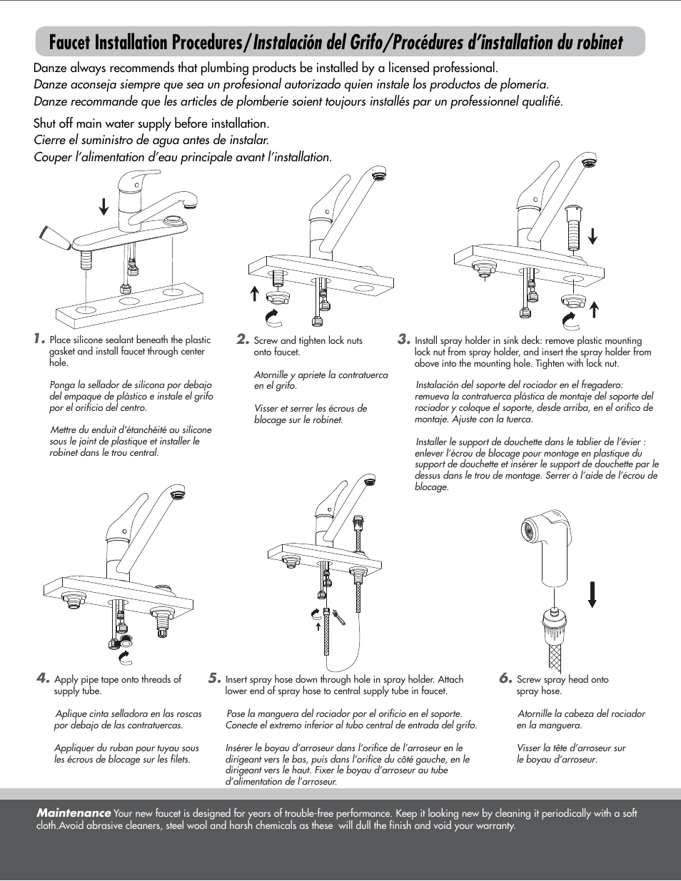 Danze D405512 - Installation Manual User Manual | Page 3 / 4