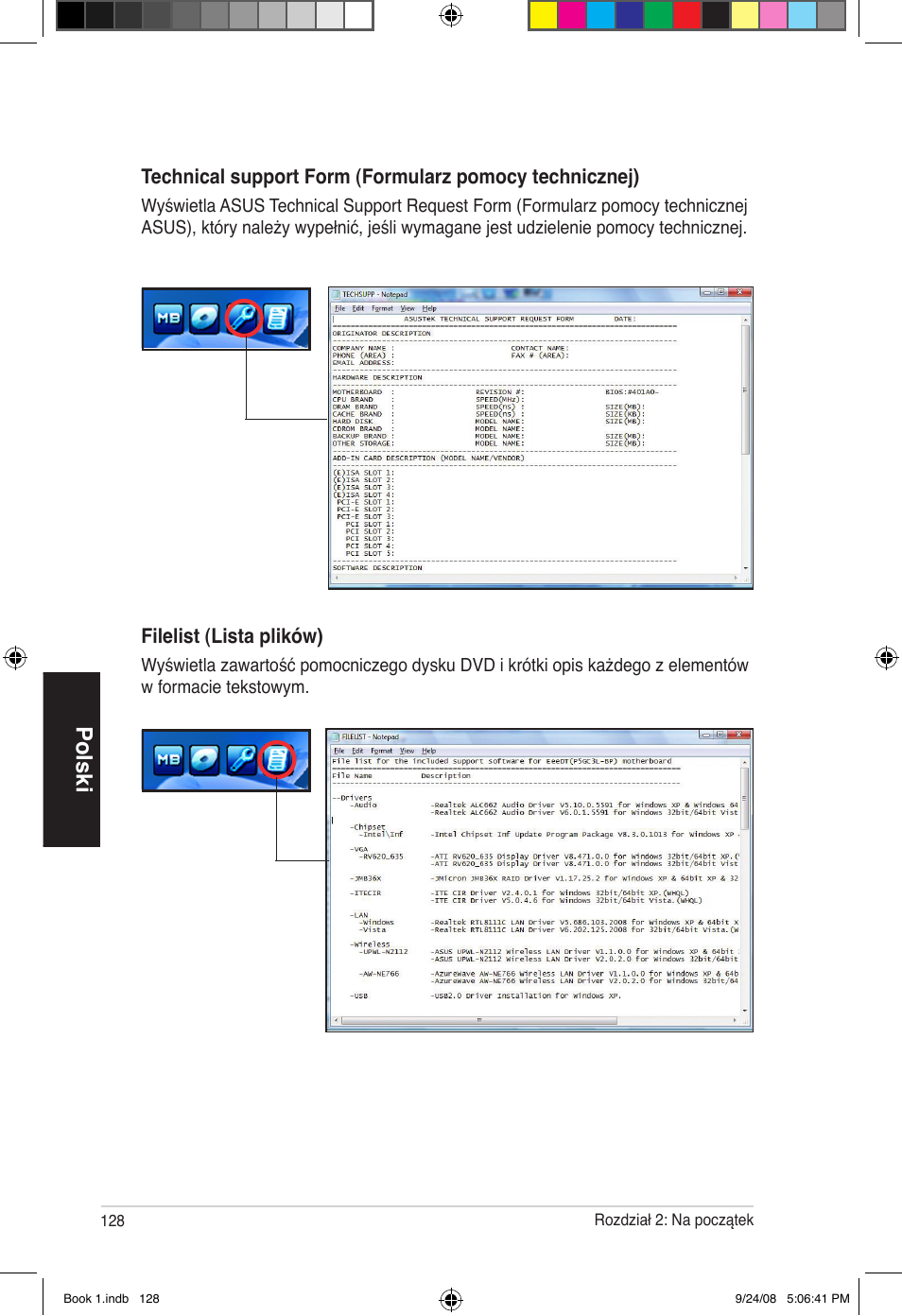 Polski | Asus Essentio ES5000 User Manual | Page 129 / 174