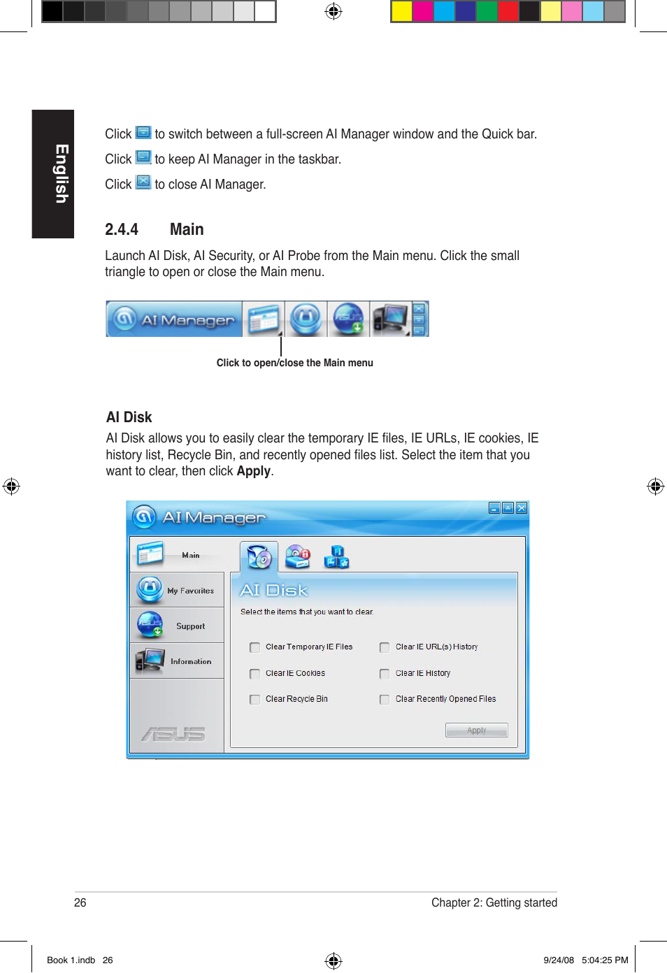 English, 4 main | Asus Essentio ES5000 User Manual | Page 27 / 174