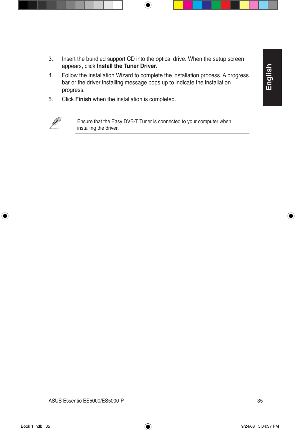 English | Asus Essentio ES5000 User Manual | Page 36 / 174