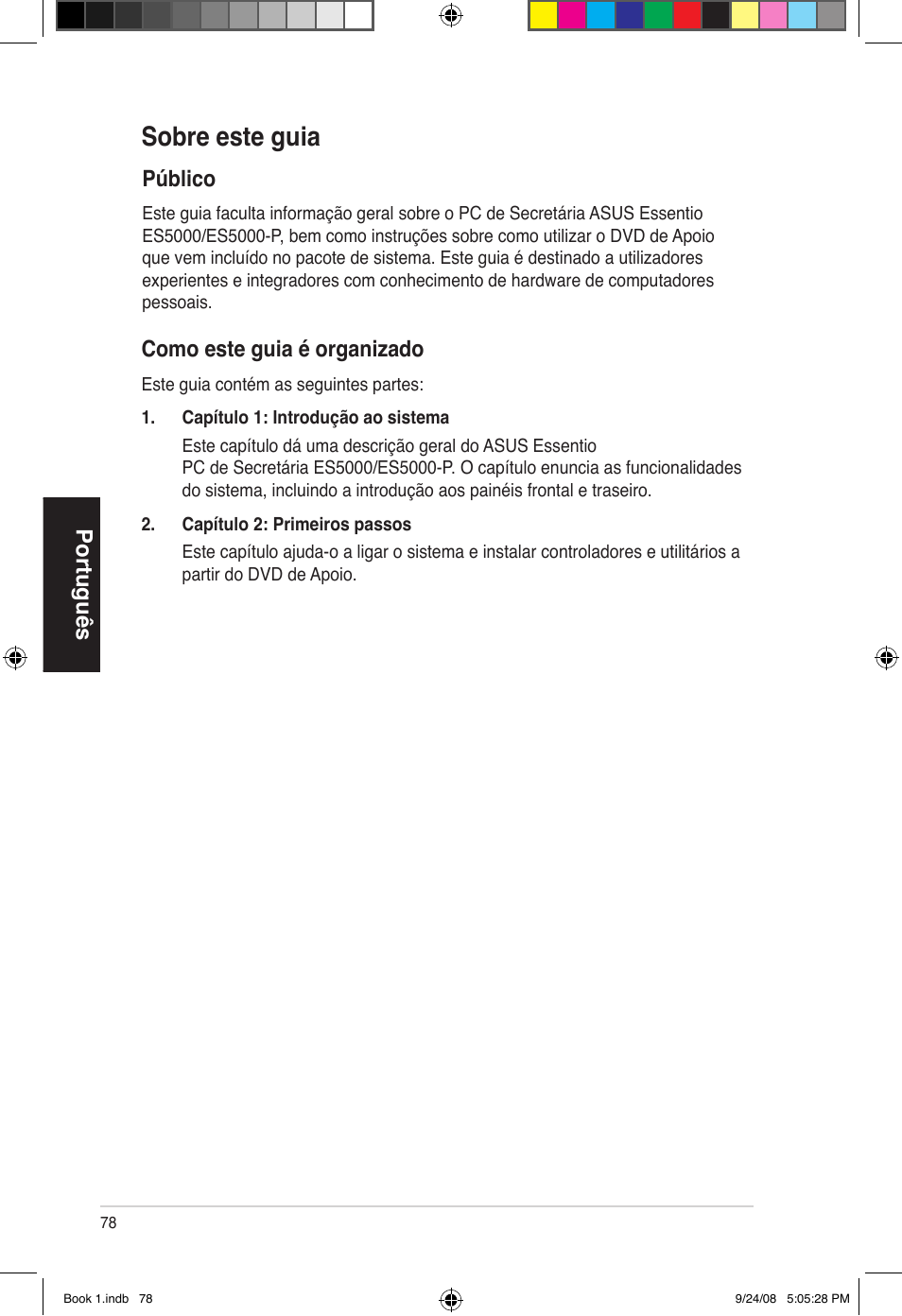 Sobre este guia, Português, Como este guia é organizado | Público | Asus Essentio ES5000 User Manual | Page 79 / 174