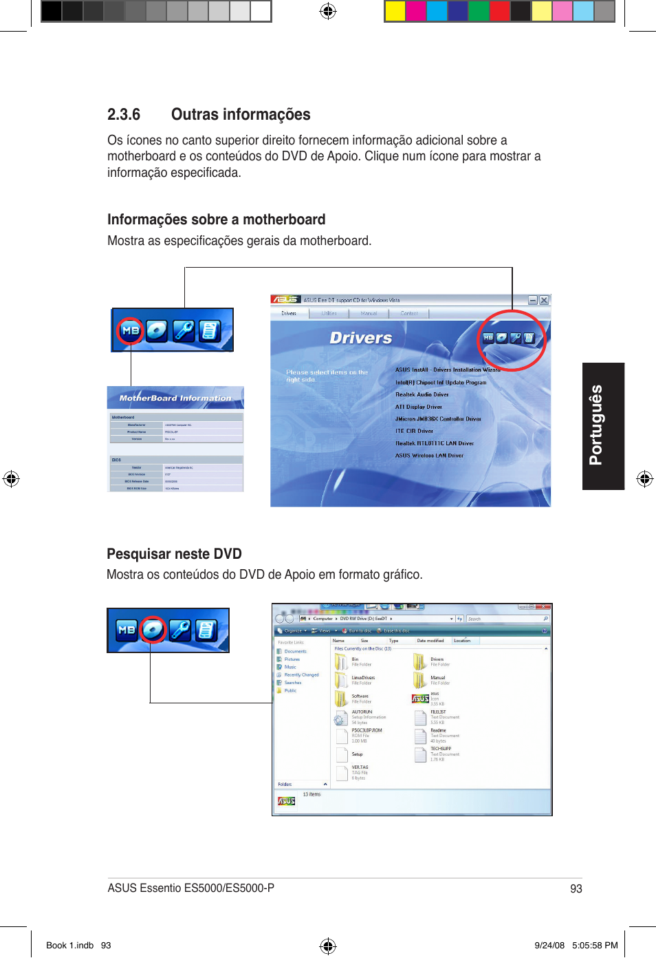 Português 2.3.6 outras informações | Asus Essentio ES5000 User Manual | Page 94 / 174