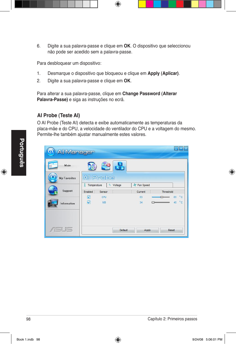 Português | Asus Essentio ES5000 User Manual | Page 99 / 174