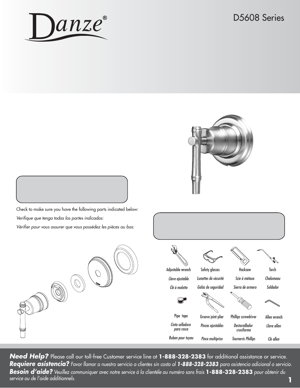 Danze D560844 - Installation Manual User Manual | 4 pages