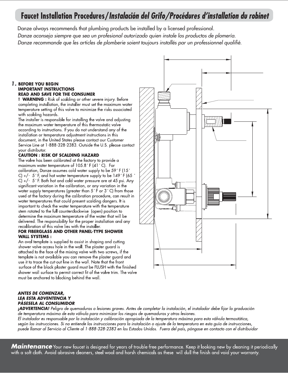 Danze D151000BT - Installation Manual User Manual | Page 2 / 8