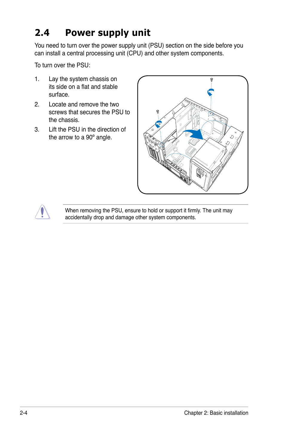 4 power supply unit, Power supply unit -4 | Asus T3-P5G43 User Manual | Page 24 / 104