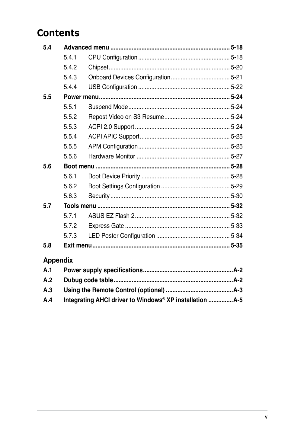 Asus T3-P5G43 User Manual | Page 5 / 104