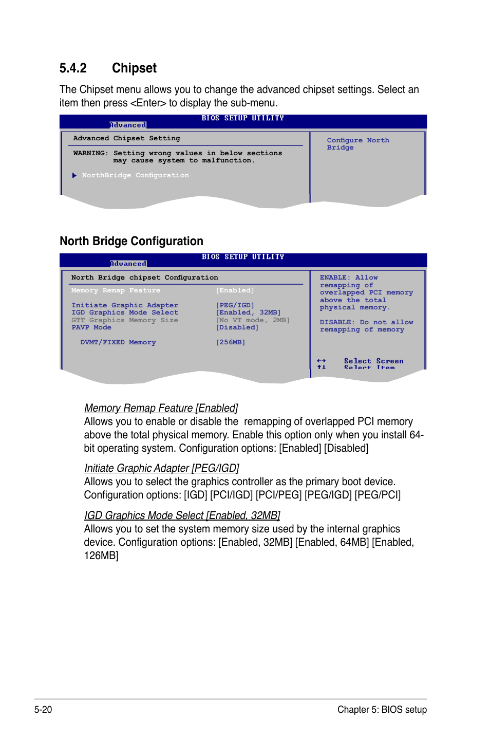 2 chipset, Chipset -20, North bridge configuration | Asus T3-P5G43 User Manual | Page 82 / 104