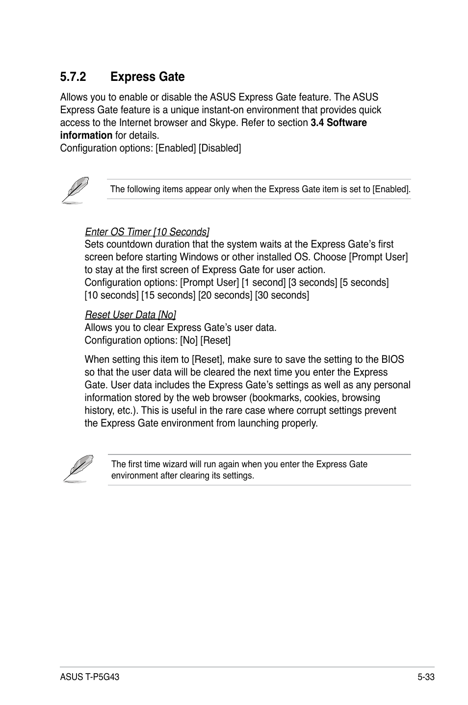 2 express gate, Express gate -33 | Asus T3-P5G43 User Manual | Page 95 / 104