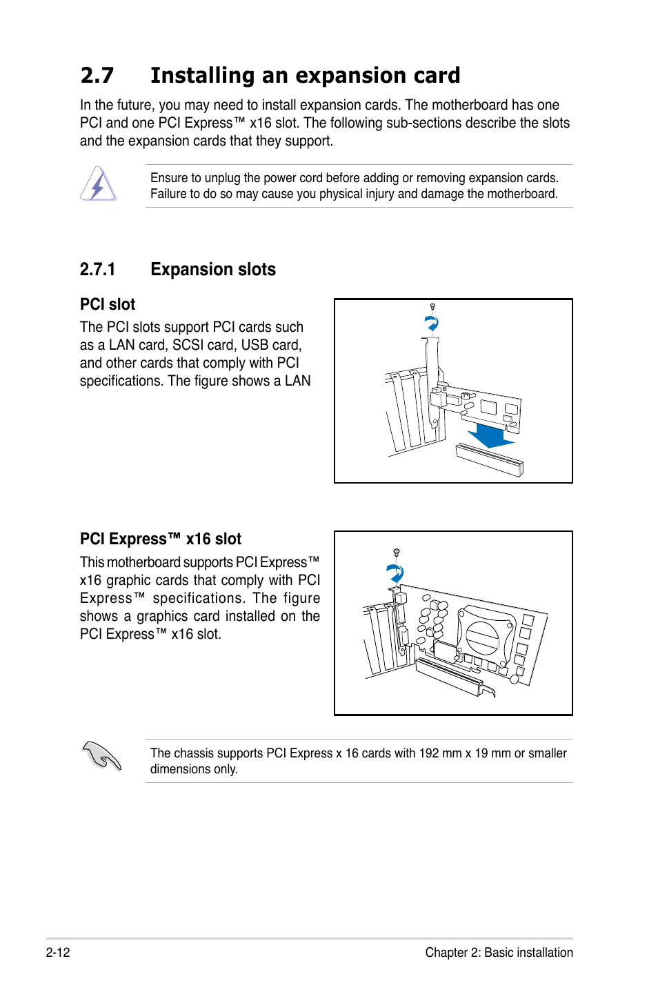 7 installing an expansion card, 1 expansion slots | Asus T3-P5G31 User Manual | Page 32 / 92