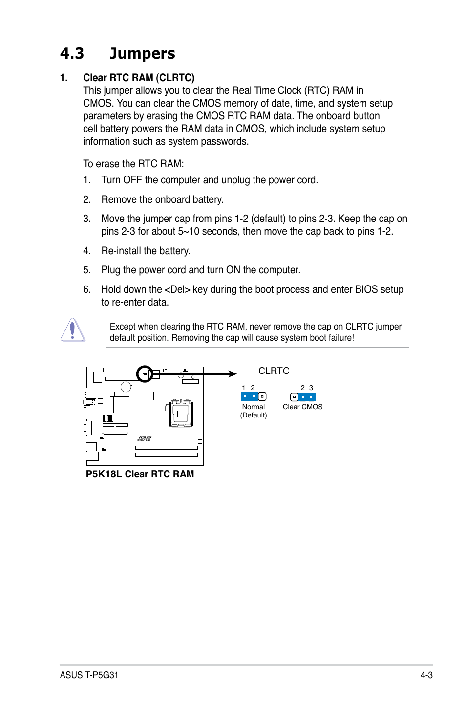 3 jumpers | Asus T3-P5G31 User Manual | Page 47 / 92