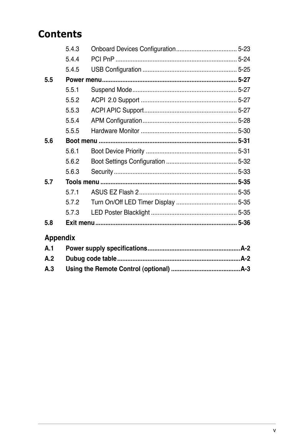 Asus T3-P5G31 User Manual | Page 5 / 92