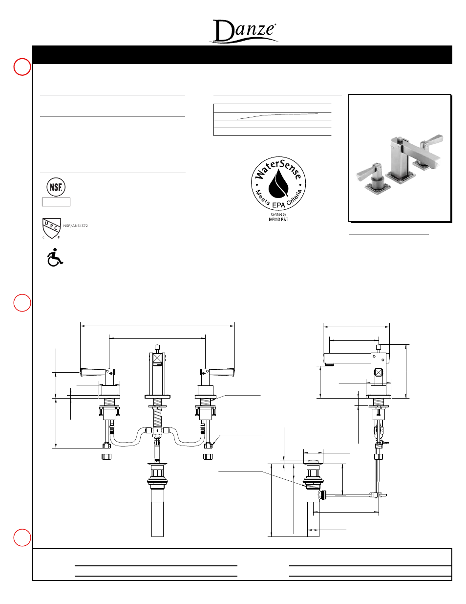 Danze SON-8SP User Manual | 1 page