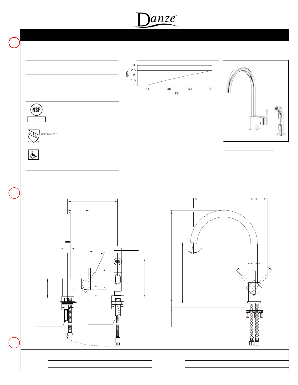 Danze D401542 - Spec Sheets User Manual | 1 page