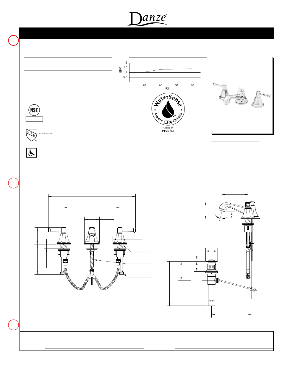 Danze D304068 - Spec Sheets User Manual | 1 page