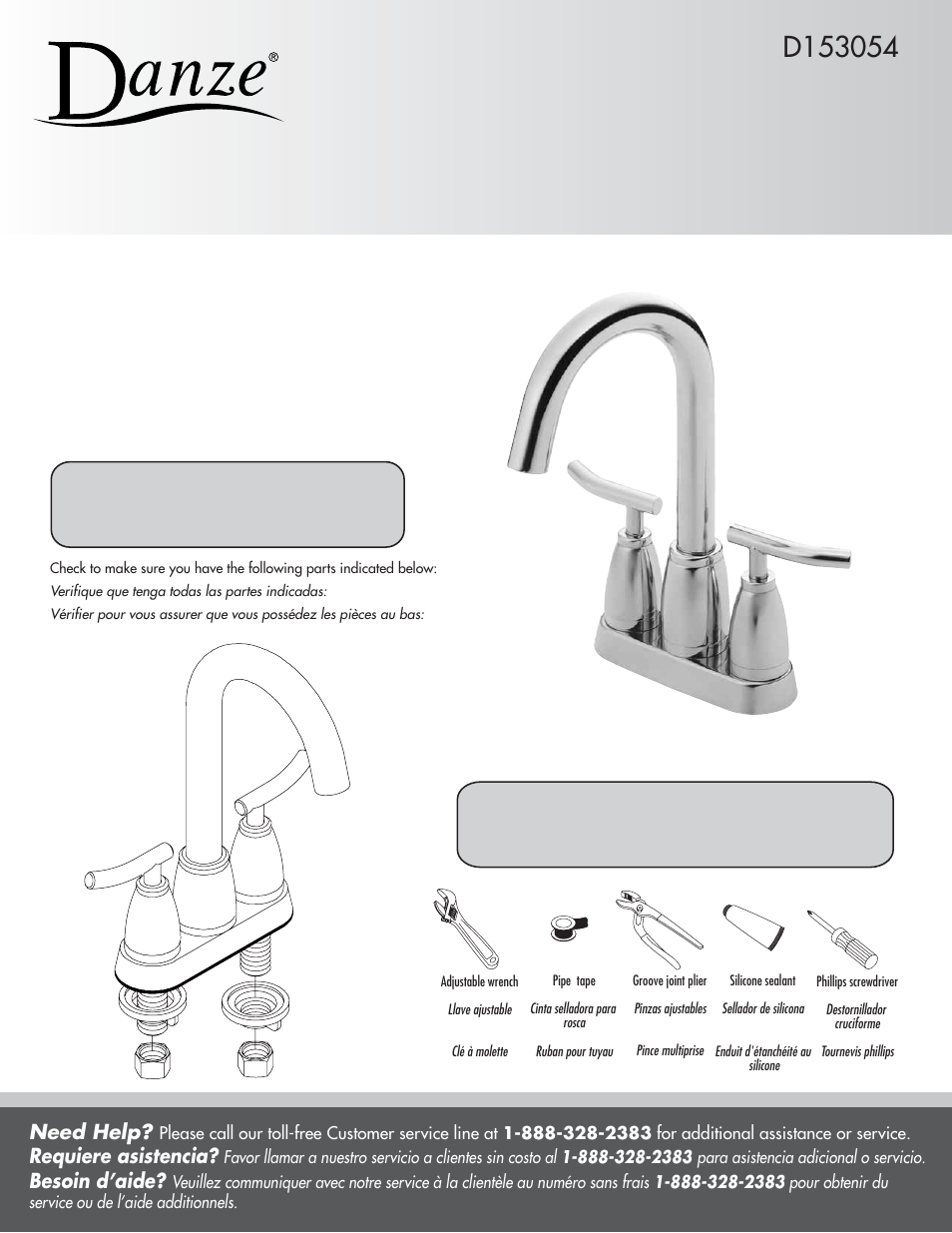 Danze D153054 - Installation Manual User Manual | 4 pages