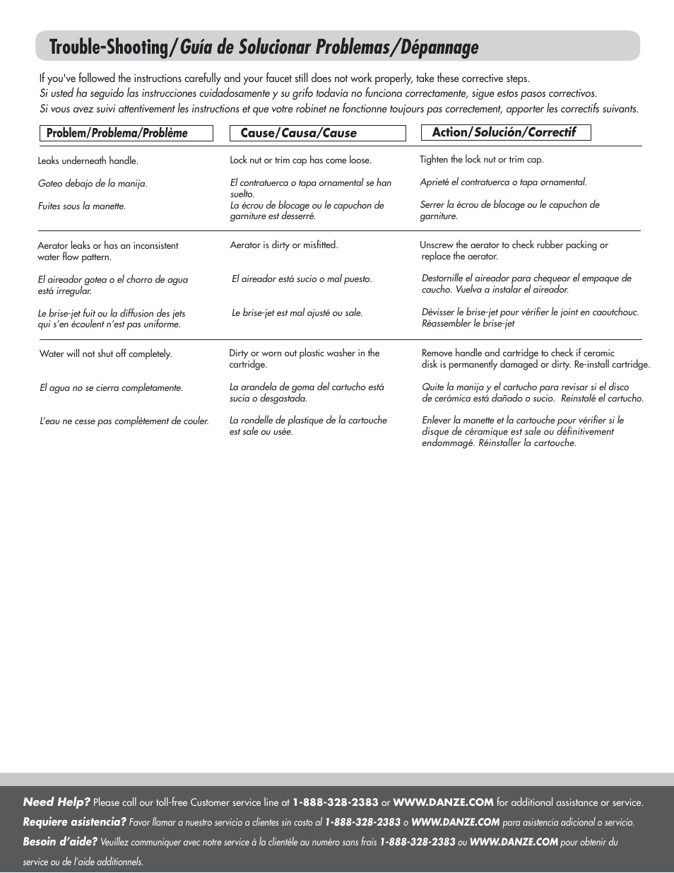 Danze D301030 - Installation Manual User Manual | Page 4 / 4