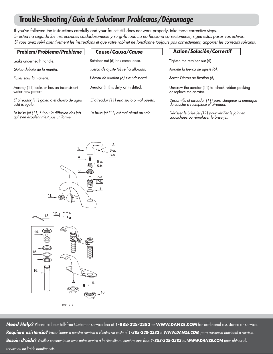 Danze D301212 - Installation Manual User Manual | Page 4 / 4