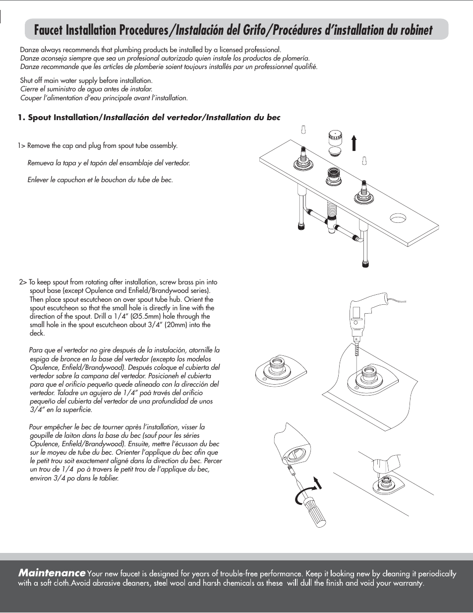 Danze D305758 - Installation Manual User Manual | Page 2 / 6