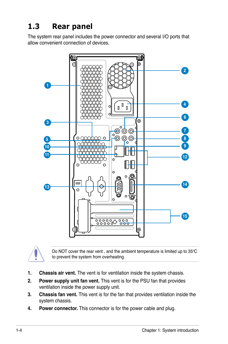 3 rear panel | Asus P6-M4A3000E User Manual | Page 12 / 59