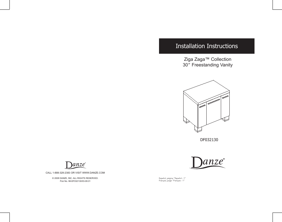 Danze DF032130 - Installation Manual User Manual | 12 pages