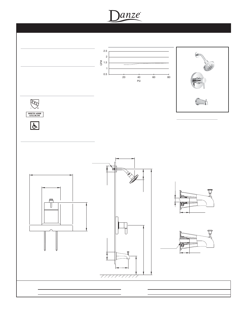 Danze D503530T - Spec Sheets User Manual | 1 page