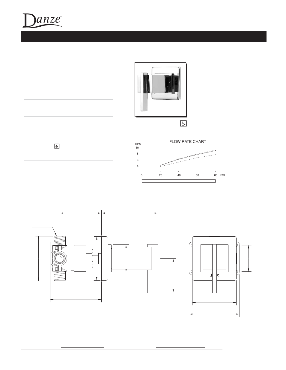 Danze D560844 - Spec Sheets User Manual | 1 page