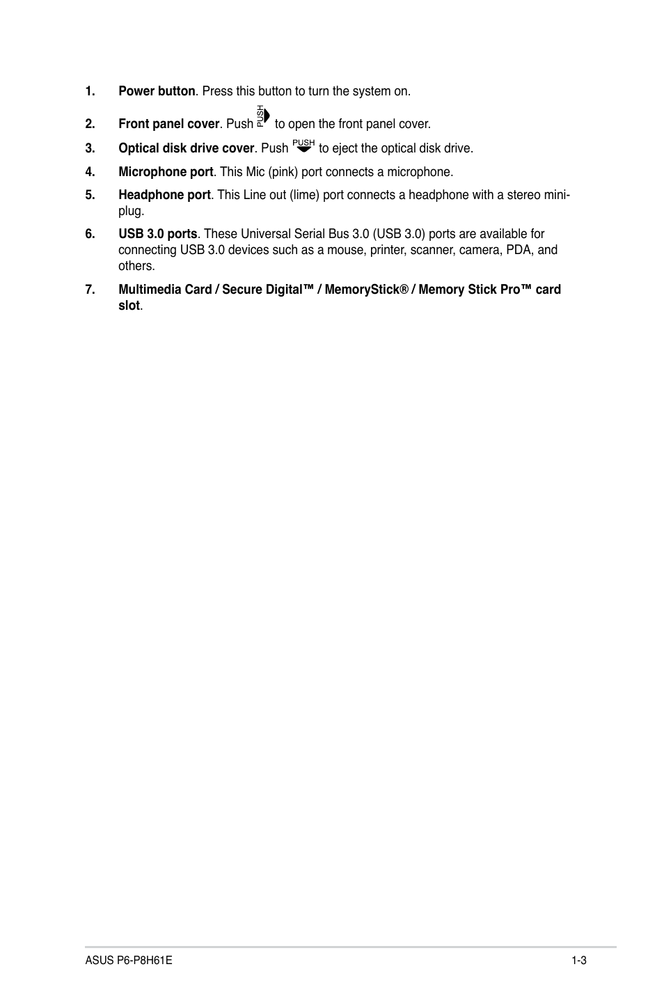 Asus P6-P8H61E User Manual | Page 11 / 75