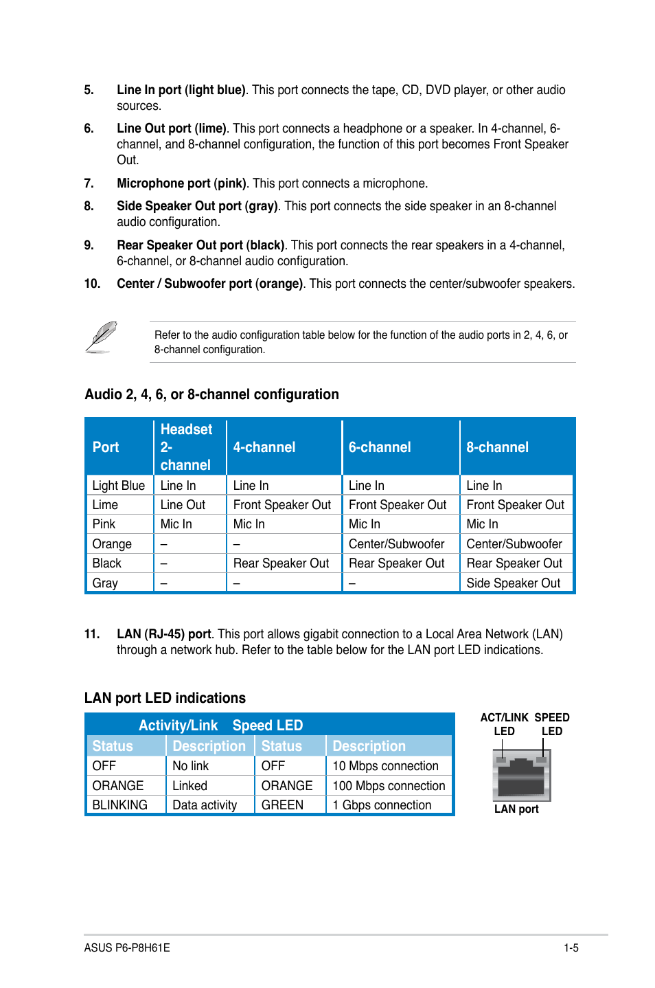 Asus P6-P8H61E User Manual | Page 13 / 75