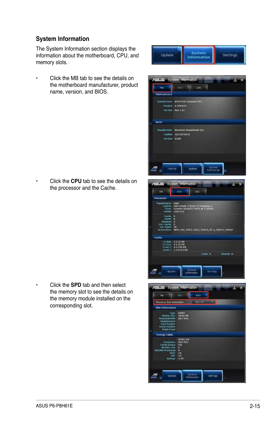 Asus P6-P8H61E User Manual | Page 31 / 75