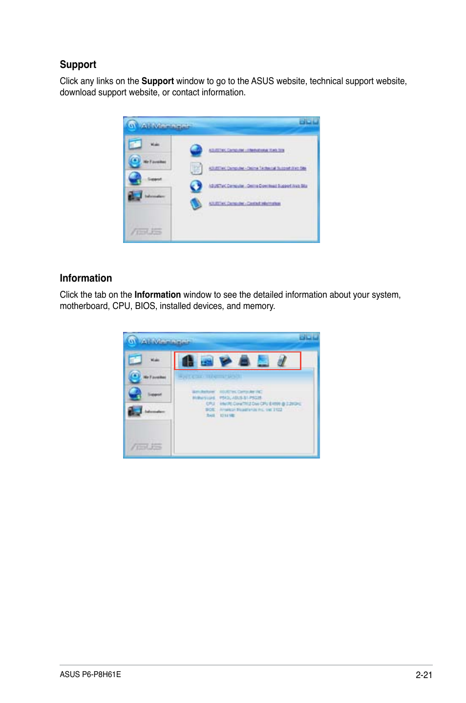 Asus P6-P8H61E User Manual | Page 37 / 75