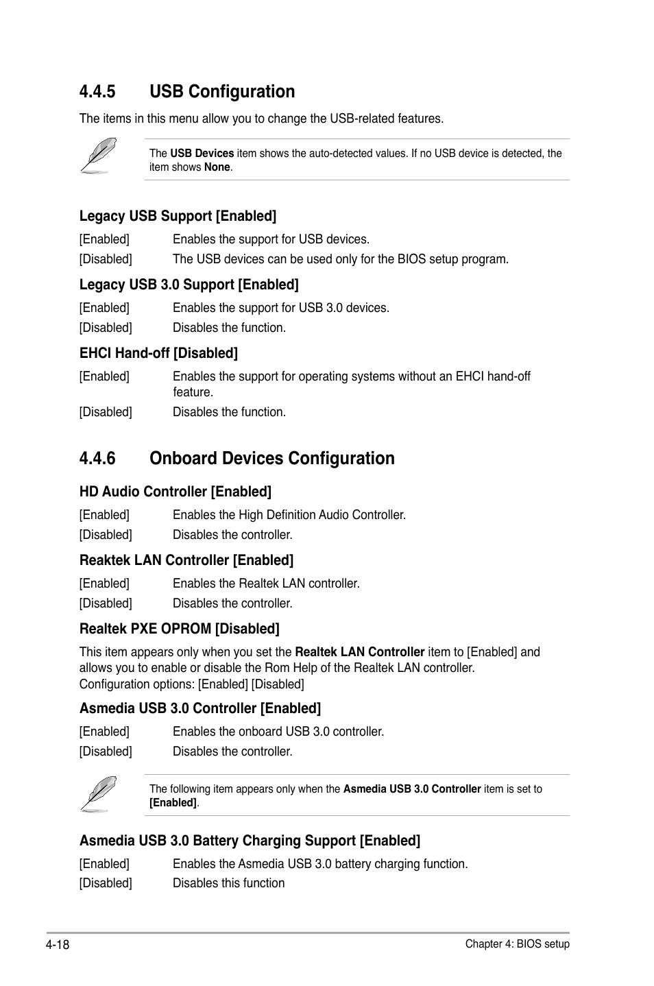 5 usb configuration, 6 onboard devices configuration, Usb configuration -18 | Onboard devices configuration -18 | Asus P6-P8H61E User Manual | Page 68 / 75