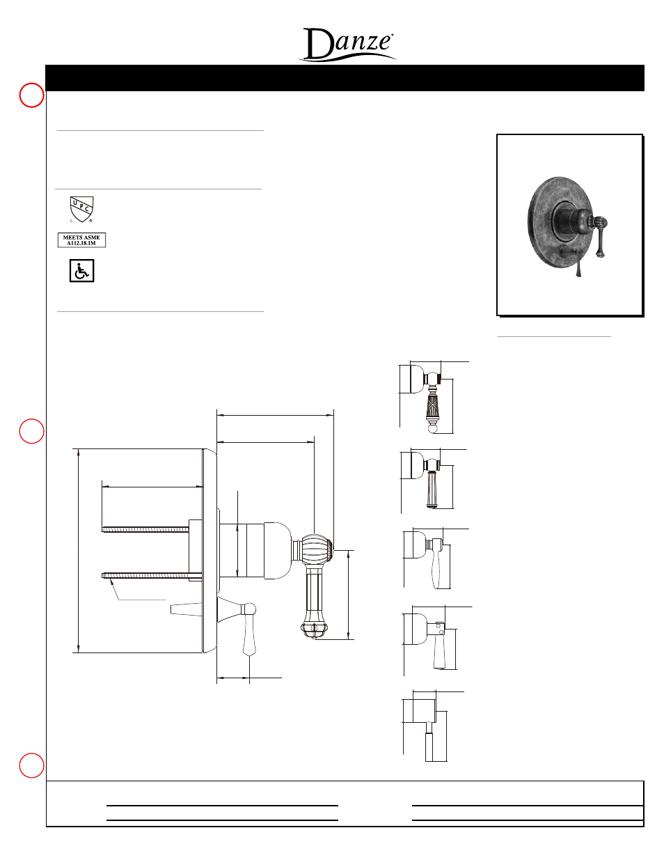 Danze STC-HFT User Manual | 1 page