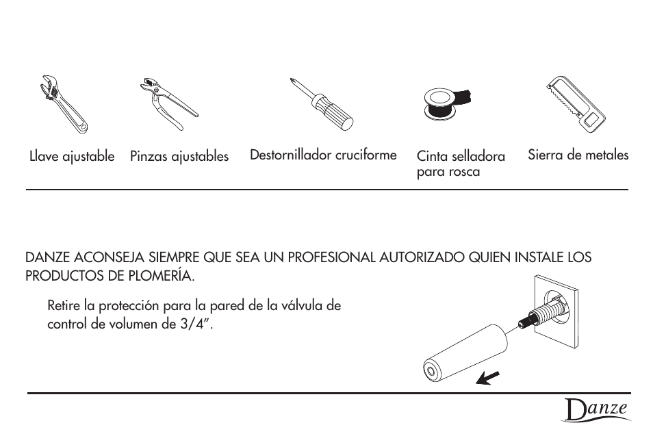 Herramientas necesarias, Manual de operación | Danze D560954 - Installation Manual User Manual | Page 11 / 26