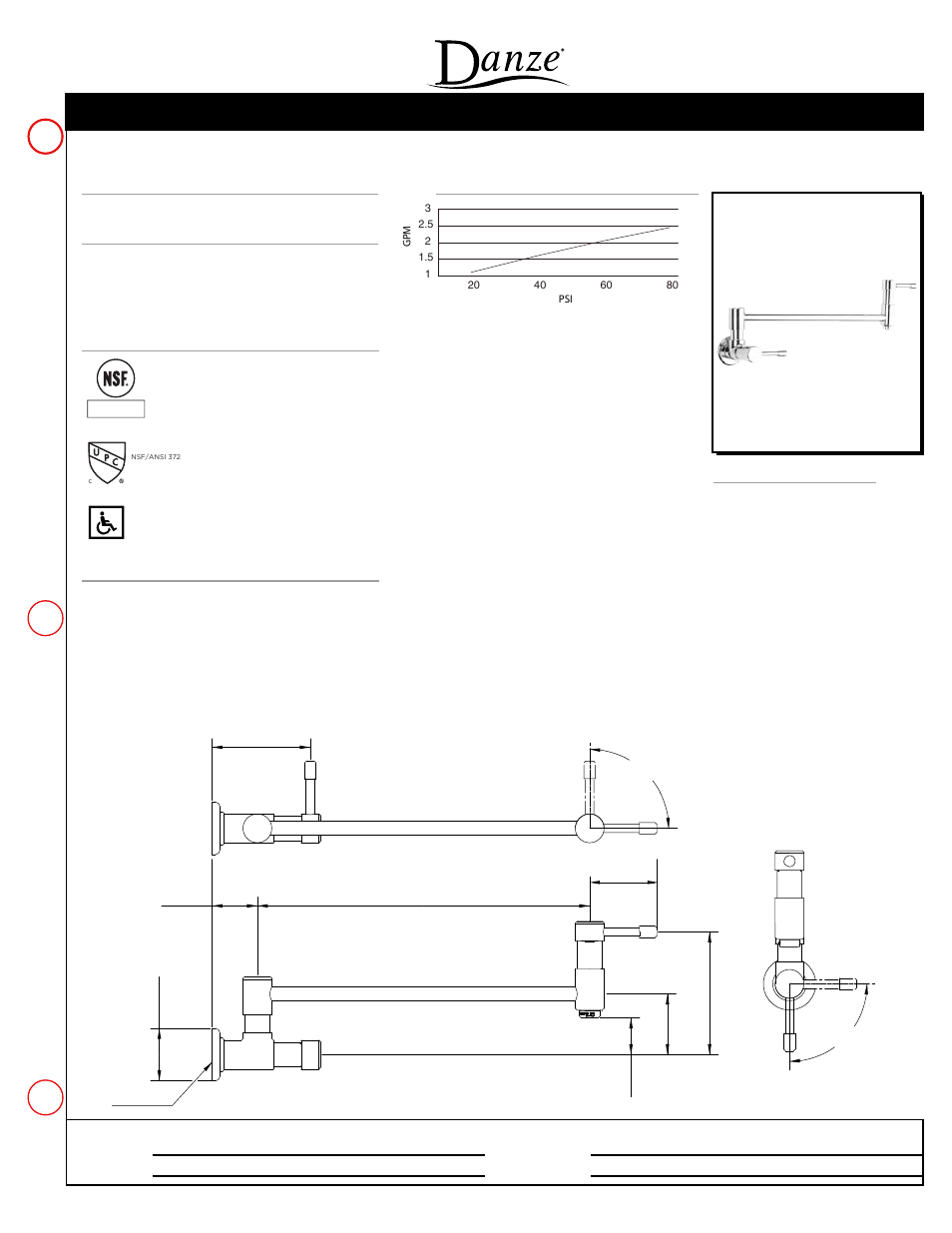 Danze D205012 - Spec Sheets User Manual | 1 page