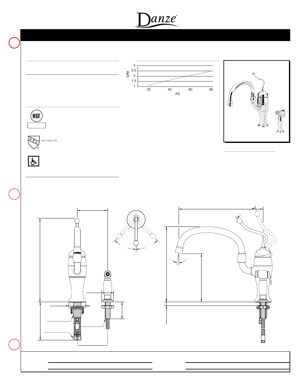 Danze D407521 - Spec Sheets User Manual | 1 page